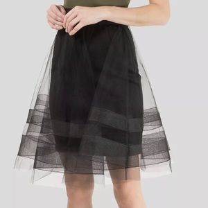 Milly Tulle Overlay A-Lined Skirt Sz 6